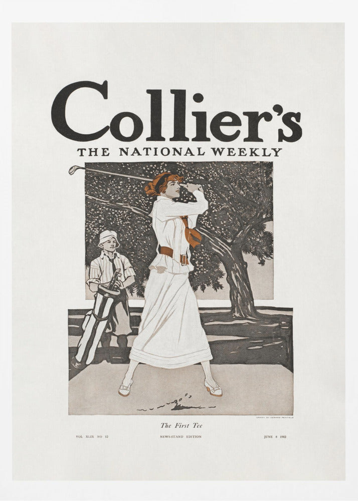 Collier's, the National Weekly, the First Tee (1912) - Poster / Art Print