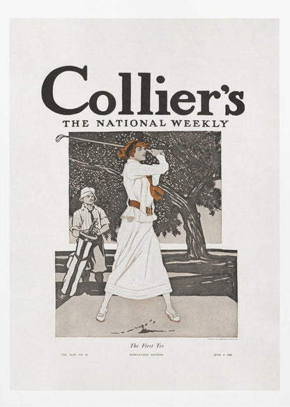 Collier's, the National Weekly, the First Tee (1912) - Poster / Art Print
