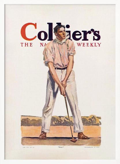 Collier's Golf (1908), Vintage Man - Poster / Art Print