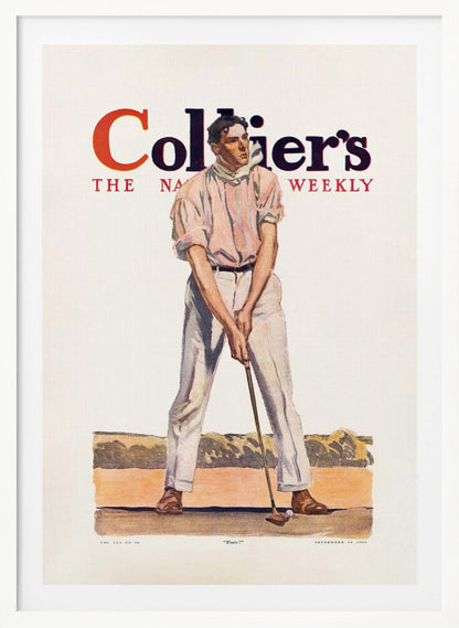 Collier's Golf (1908), Vintage Man - Poster / Art Print