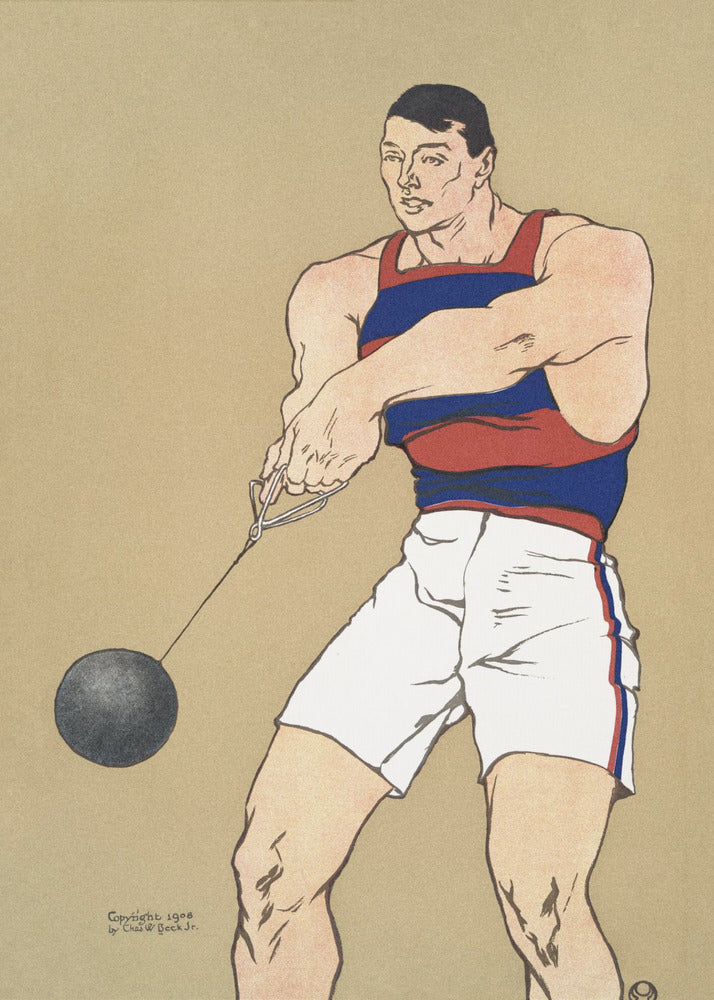Hammer Throw (1908) - Poster / Art Print