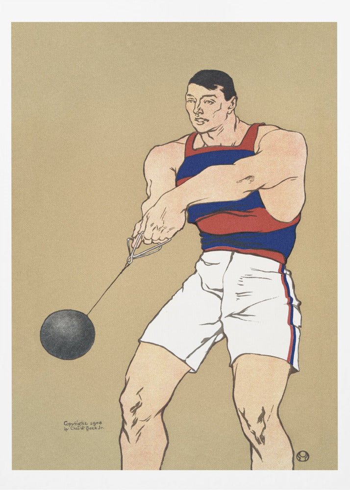 Hammer Throw (1908) - Poster / Art Print