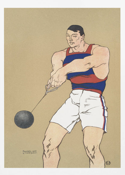 Hammer Throw (1908) - Poster / Art Print
