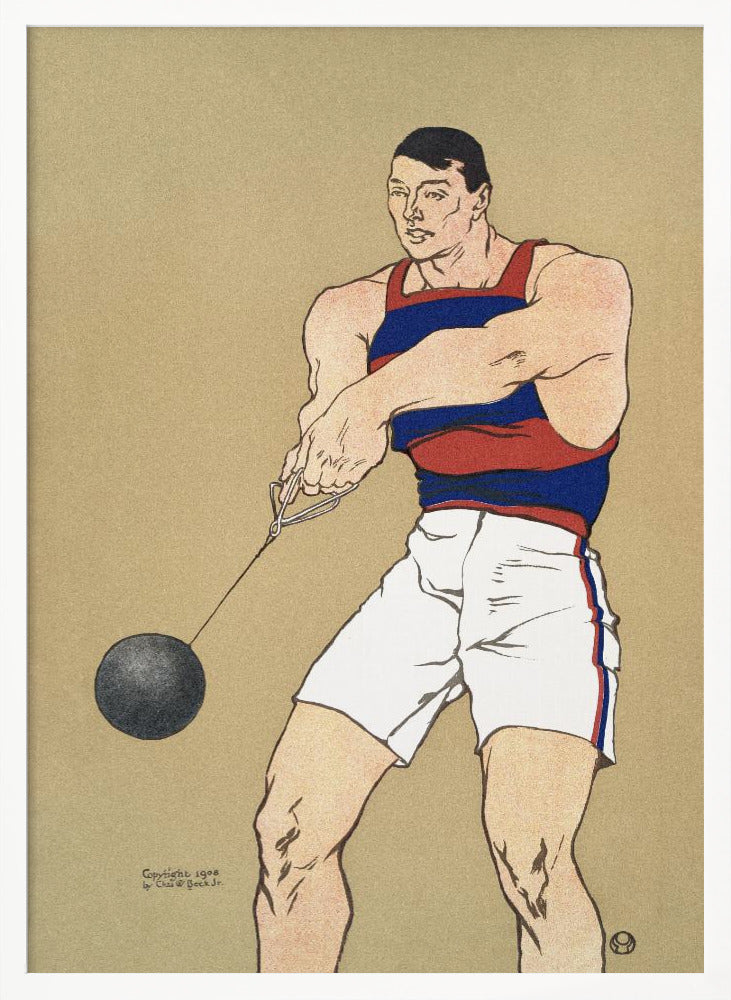 Hammer Throw (1908) - Poster / Art Print