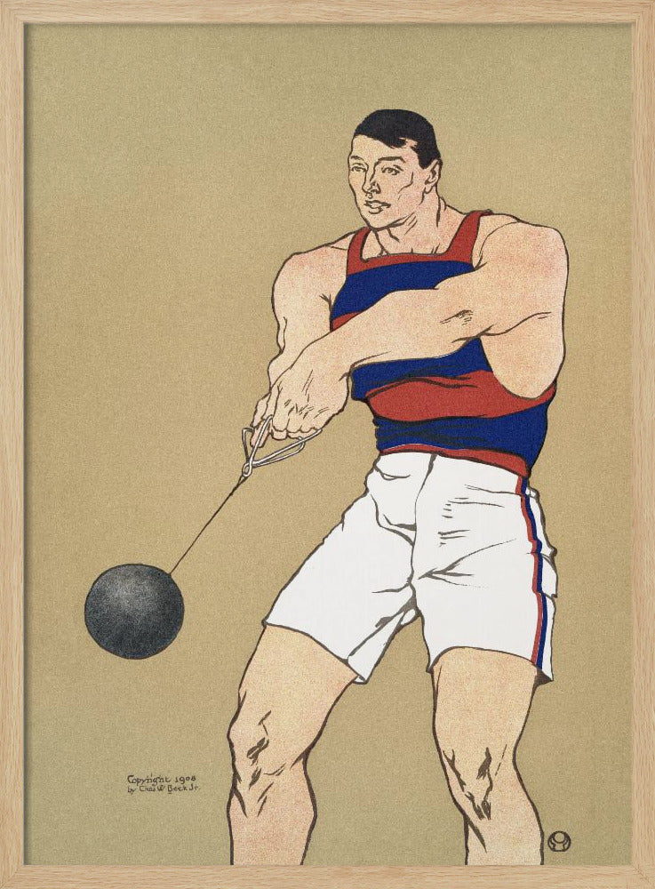 Hammer Throw (1908) - Poster / Art Print
