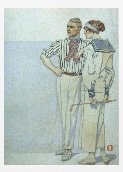 Man and Woman In Sport Clothes (1913) - Poster / Art Print