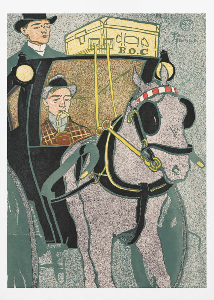 Man In Carriage (1896) - Poster / Art Print