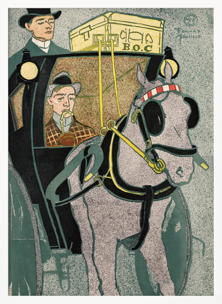 Man In Carriage (1896) - Poster / Art Print