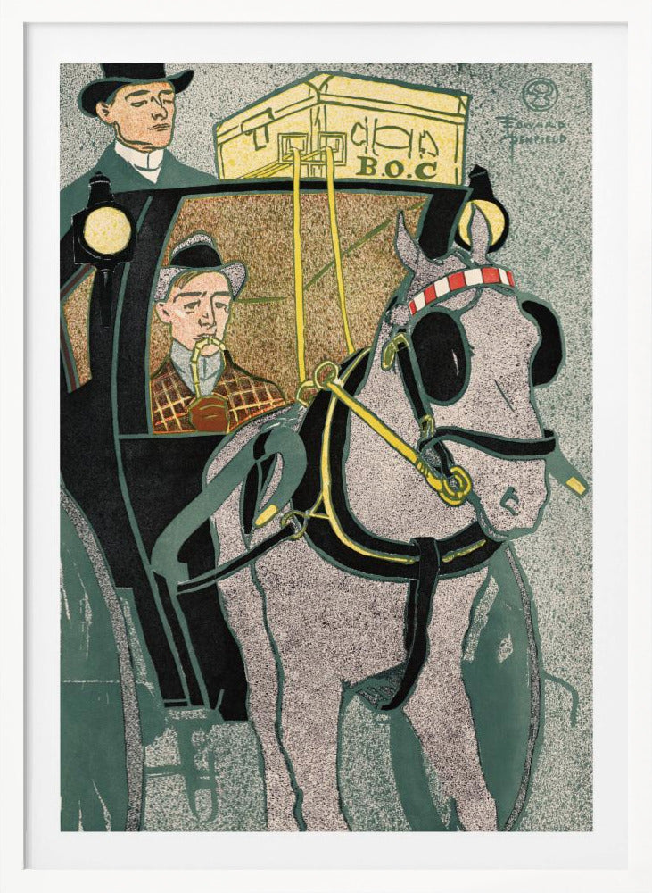 Man In Carriage (1896) - Poster / Art Print