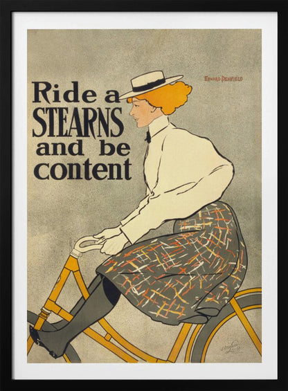Ride a Stearns and Be Content (1896) - Poster / Art Print