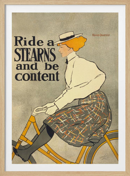 Ride a Stearns and Be Content (1896) - Poster / Art Print