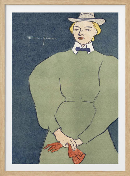 Woman Holding Gloves (1896) - Poster / Art Print