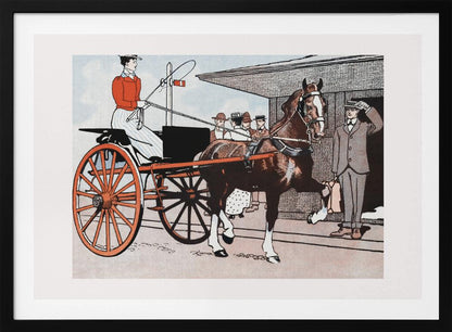 Woman In a Horse Carriage (ca. 1890–1907) - Poster / Art Print