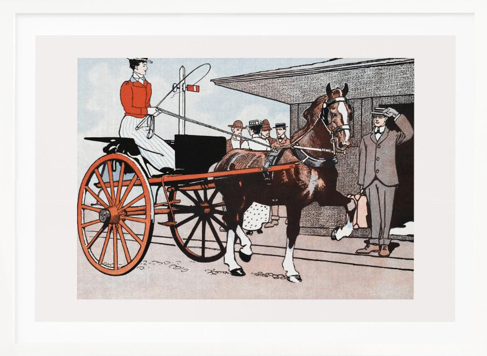 Woman In a Horse Carriage (ca. 1890–1907) - Poster / Art Print