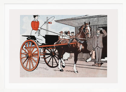 Woman In a Horse Carriage (ca. 1890–1907) - Poster / Art Print
