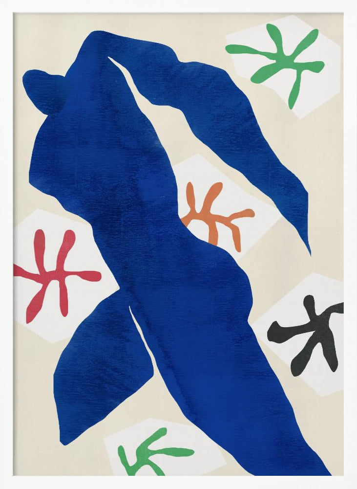 Abstract Blue Figure - Poster / Art Print