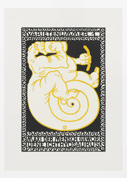 Variety Act 1  Maxi the Ichthyosaurus Turned Man - Poster / Art Print
