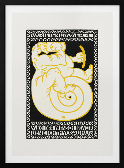 Variety Act 1  Maxi the Ichthyosaurus Turned Man - Poster / Art Print