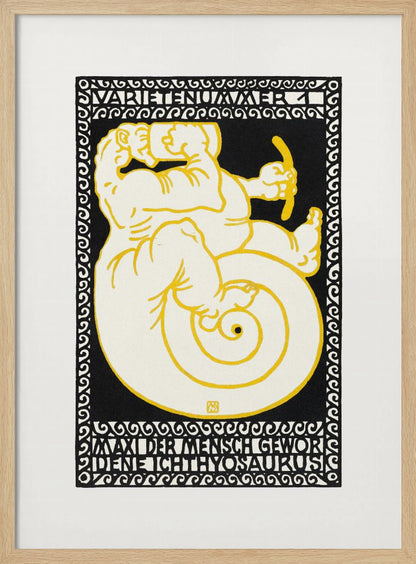 Variety Act 1  Maxi the Ichthyosaurus Turned Man - Poster / Art Print