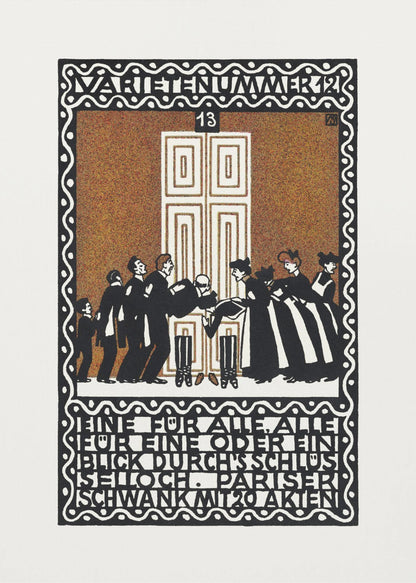 Variety Act 12  One for All, All for One or a Glimpse Through the Keyhole - Poster / Art Print