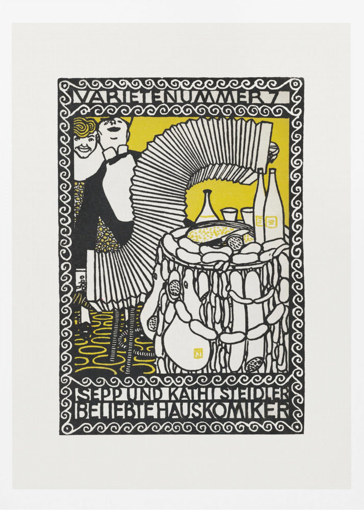 Sepp and Kathi Steidler, Popular House Comedians - Poster / Art Print