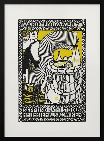 Sepp and Kathi Steidler, Popular House Comedians - Poster / Art Print