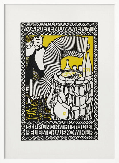 Sepp and Kathi Steidler, Popular House Comedians - Poster / Art Print