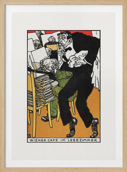 Vienesse Café  In the Reading Room - Poster / Art Print