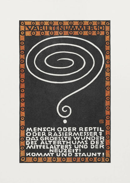 Variety Act 10 Man or Reptile or Razor? - Poster / Art Print