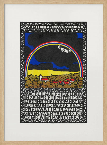 Mac Bull From Philadelphia In His Frightful Loop the Loop Ride In His Car - Poster / Art Print
