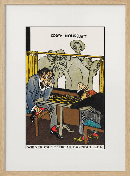 Viennese Café the Chess Players - Poster / Art Print