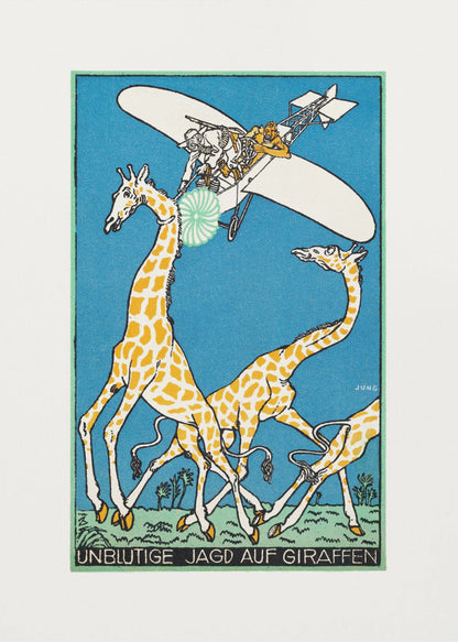 Bloodless Giraffe Hunt - Poster / Art Print