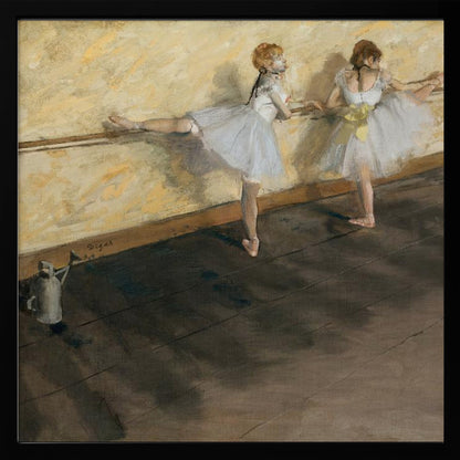Dancers Practicing At the Barre - Poster / Art Print