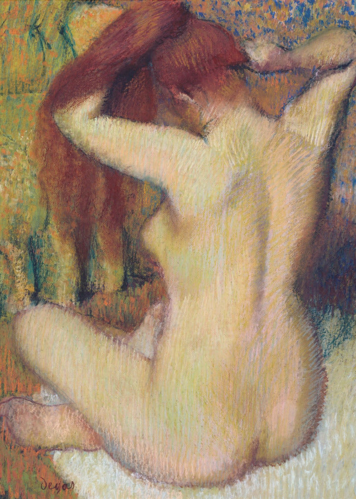 Woman Combing Her Hair - Poster / Art Print