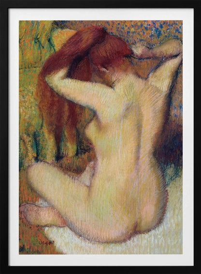 Woman Combing Her Hair - Poster / Art Print
