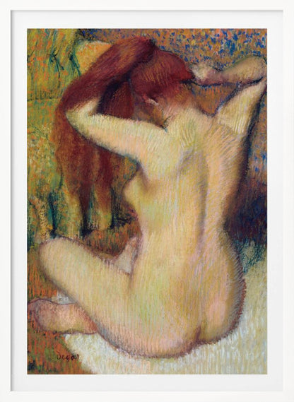 Woman Combing Her Hair - Poster / Art Print