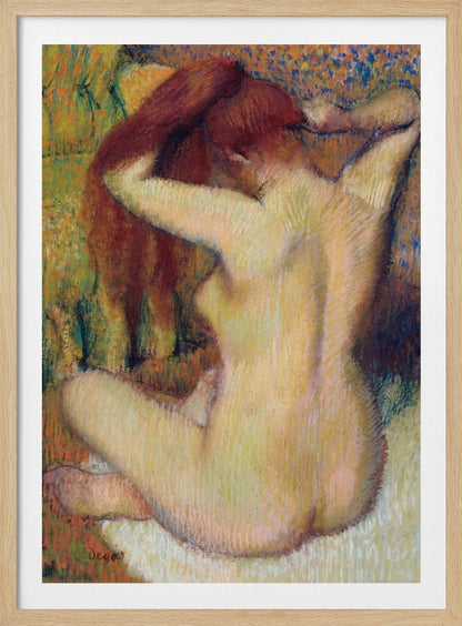 Woman Combing Her Hair - Poster / Art Print