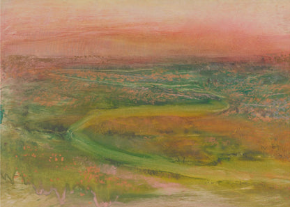 S Shaped Path In an Abstracted Landscape - Poster / Art Print