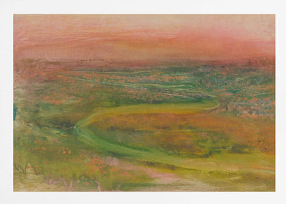S Shaped Path In an Abstracted Landscape - Poster / Art Print