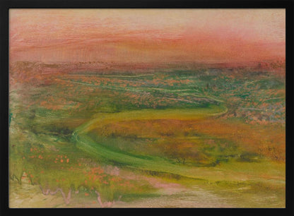 S Shaped Path In an Abstracted Landscape - Poster / Art Print