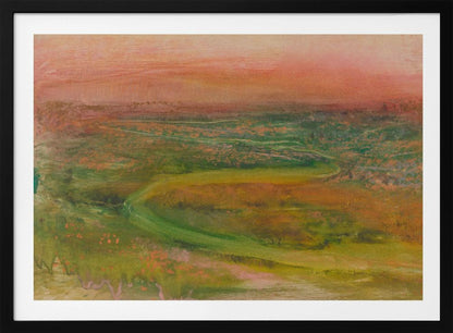 S Shaped Path In an Abstracted Landscape - Poster / Art Print