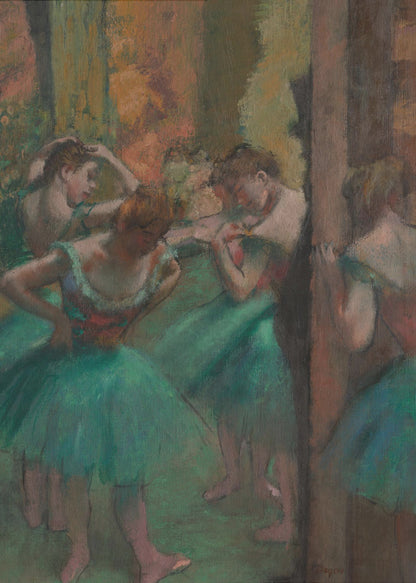 Dancers, Pink and Green - Poster / Art Print