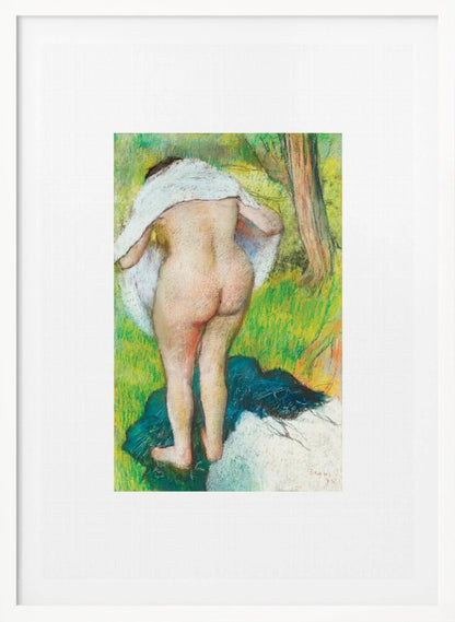 Girl Drying Herself - Poster / Art Print