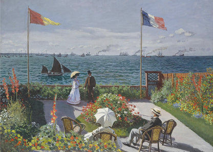 Garden At Sainte Adresse By Claude Monet - Poster / Art Print