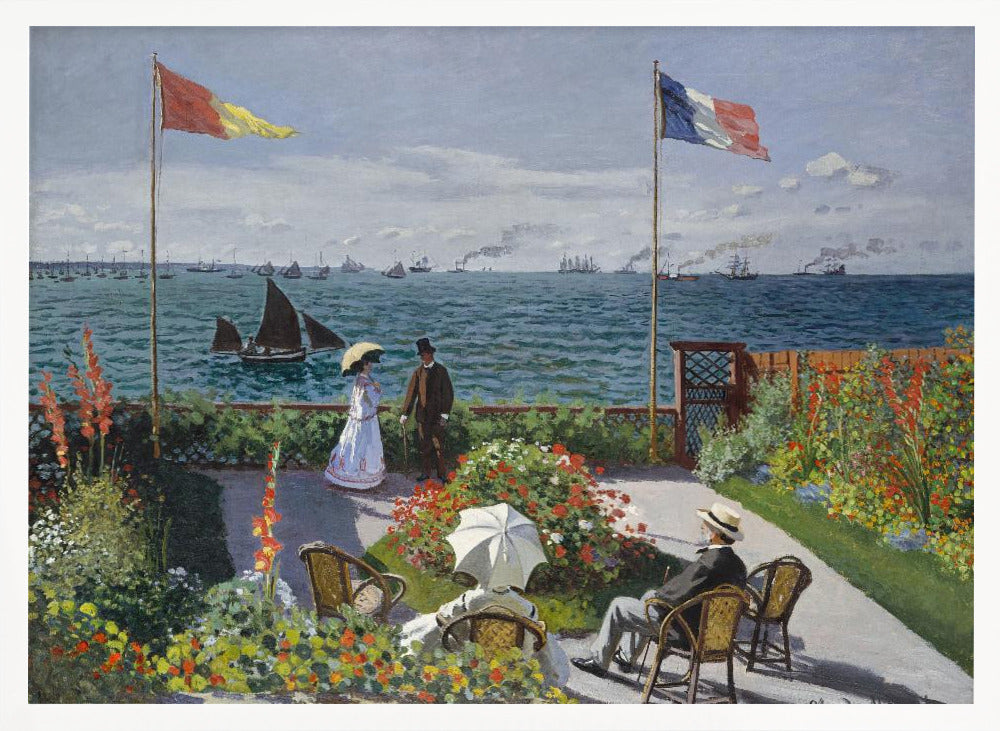 Garden At Sainte Adresse By Claude Monet - Poster / Art Print
