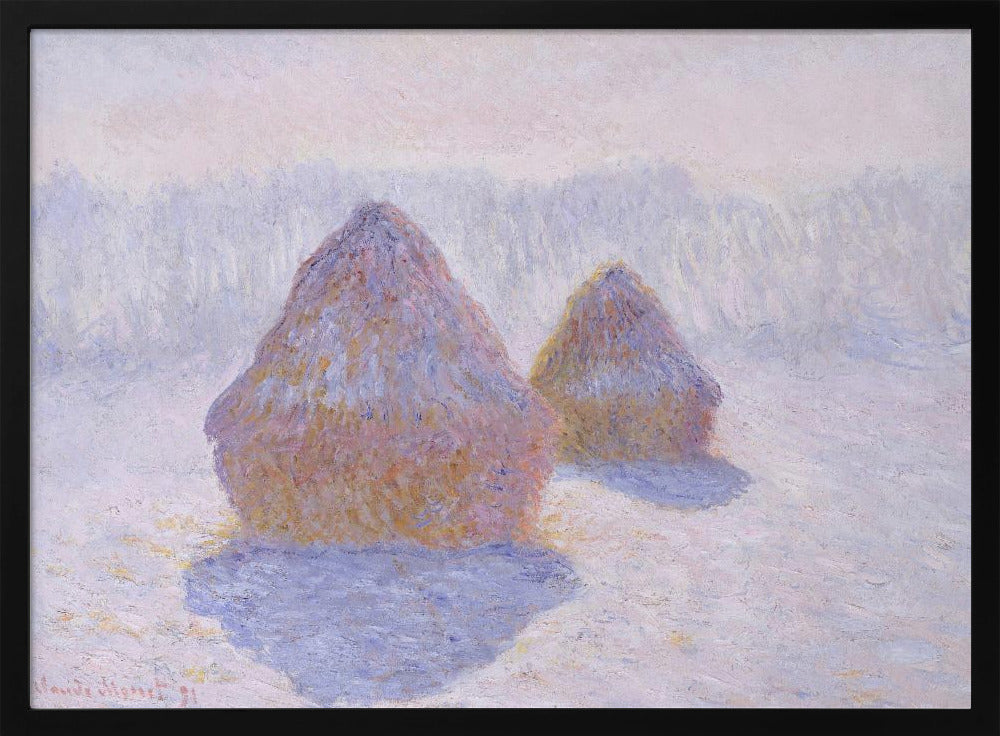 Haystacks (effect of Snow and Sun) (1891) By Claude Monet - Poster / Art Print