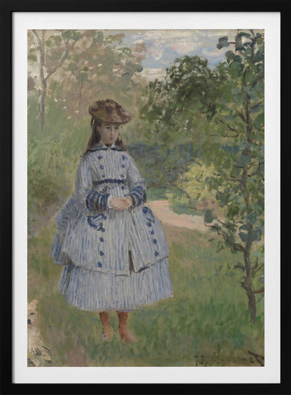 Girl With Dog By Claude Monet - Poster / Art Print