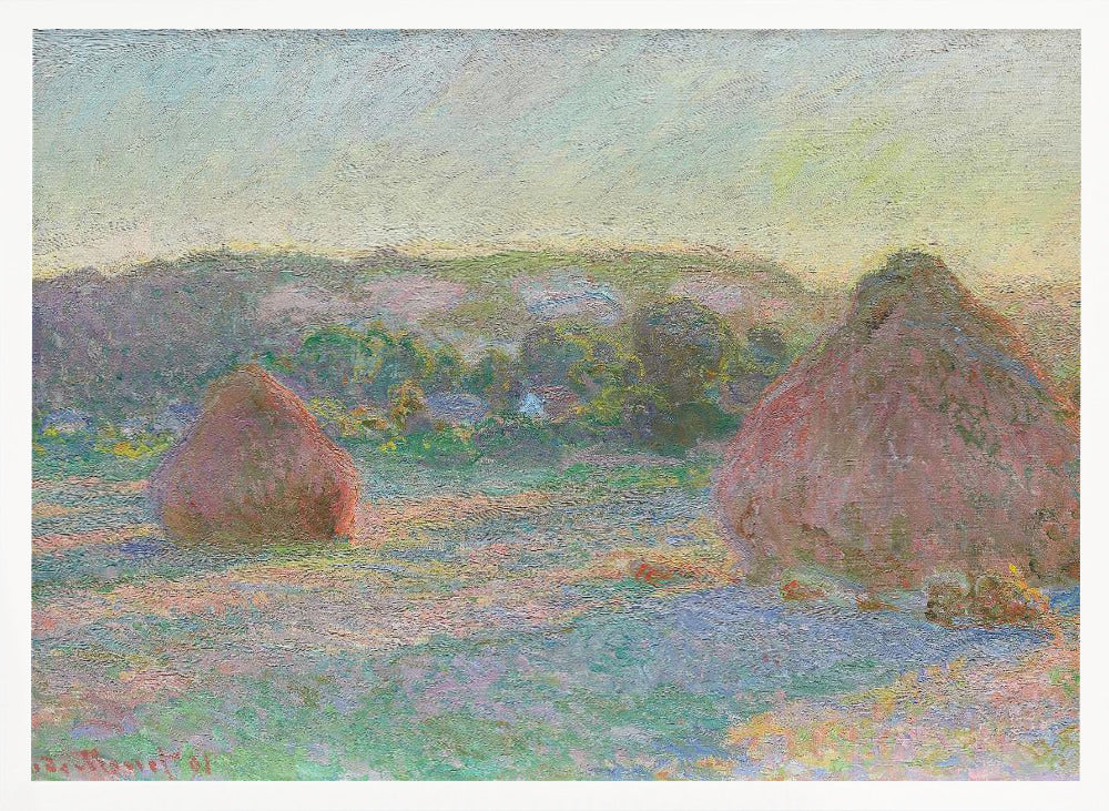 Stacks of Wheat, End of Summer (1890–1891) By Claude Monet - Poster / Art Print