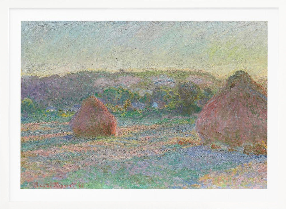 Stacks of Wheat, End of Summer (1890–1891) By Claude Monet - Poster / Art Print