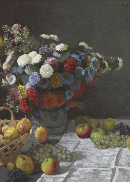 Still Life With Flowers and Fruit (1869) By Claude Monet - Poster / Art Print